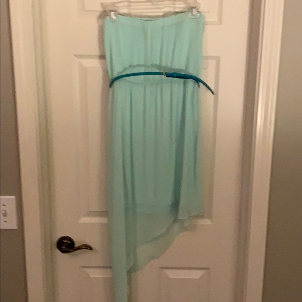 Strapless High-Low Dress